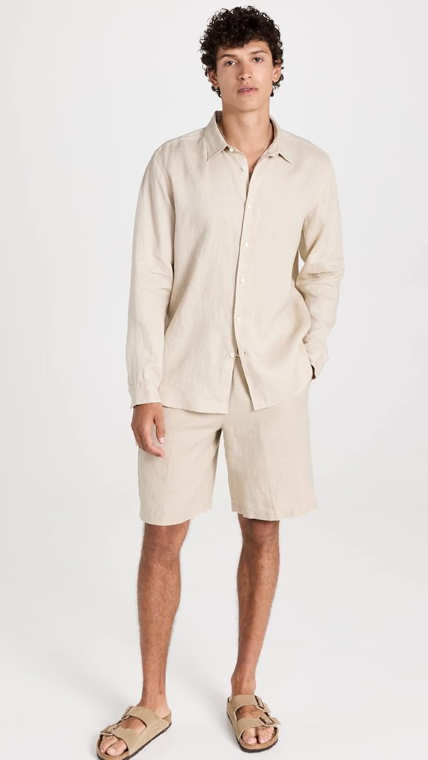 Theory Men's Irving Relaxed Linen Shirt