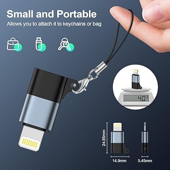 2 Pack USB C to Lightning Adapter for iPhone,Charging/Data Transfer | USB C Female to Lightning Male Adaptor for iPhone 14/13/12/11/Pro Max, Type C to iPhone Adapter,Not for Audio/Headphone/OTG