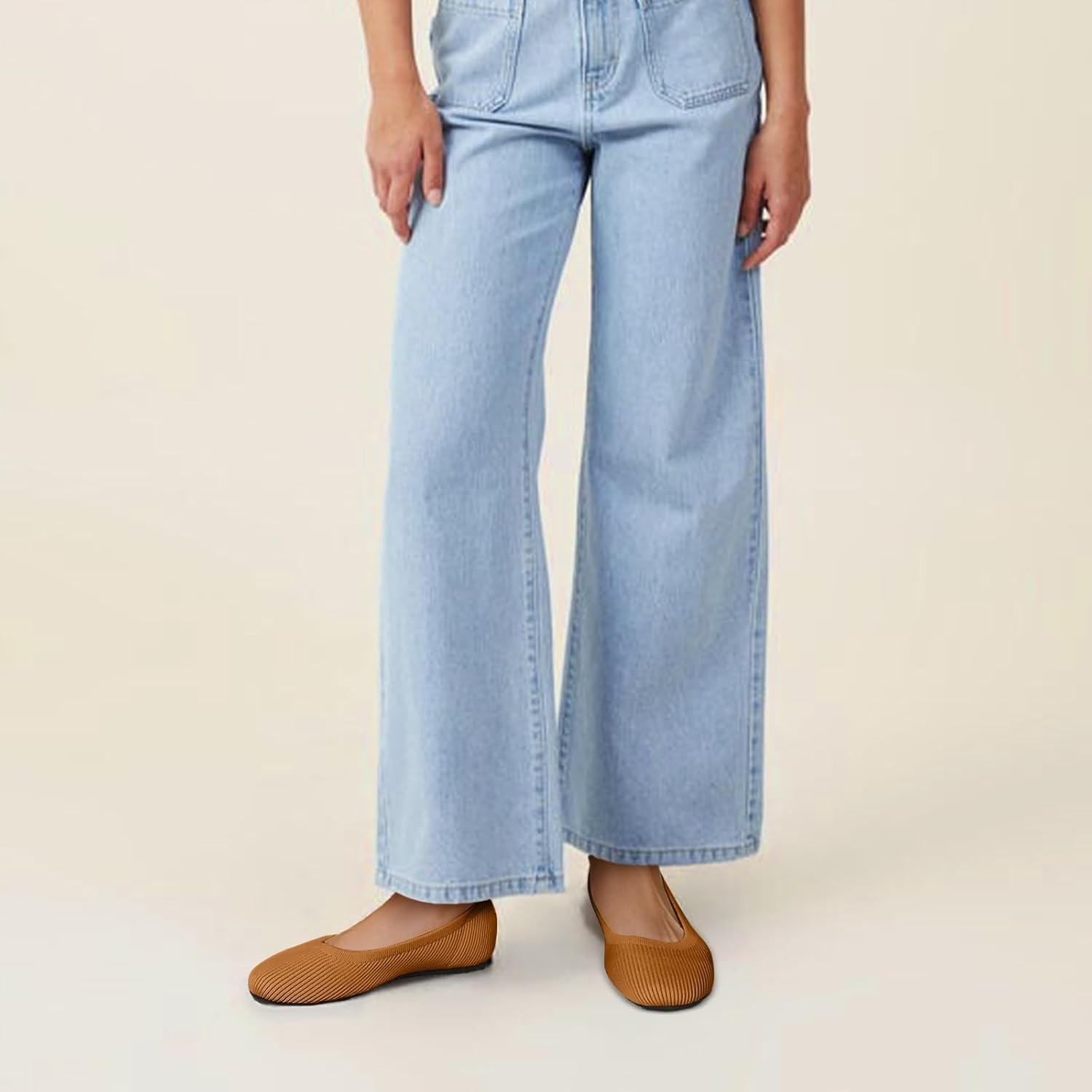 Women's Flats Shoes Round Toe Ballet Knit Comfortable Dressy Flat