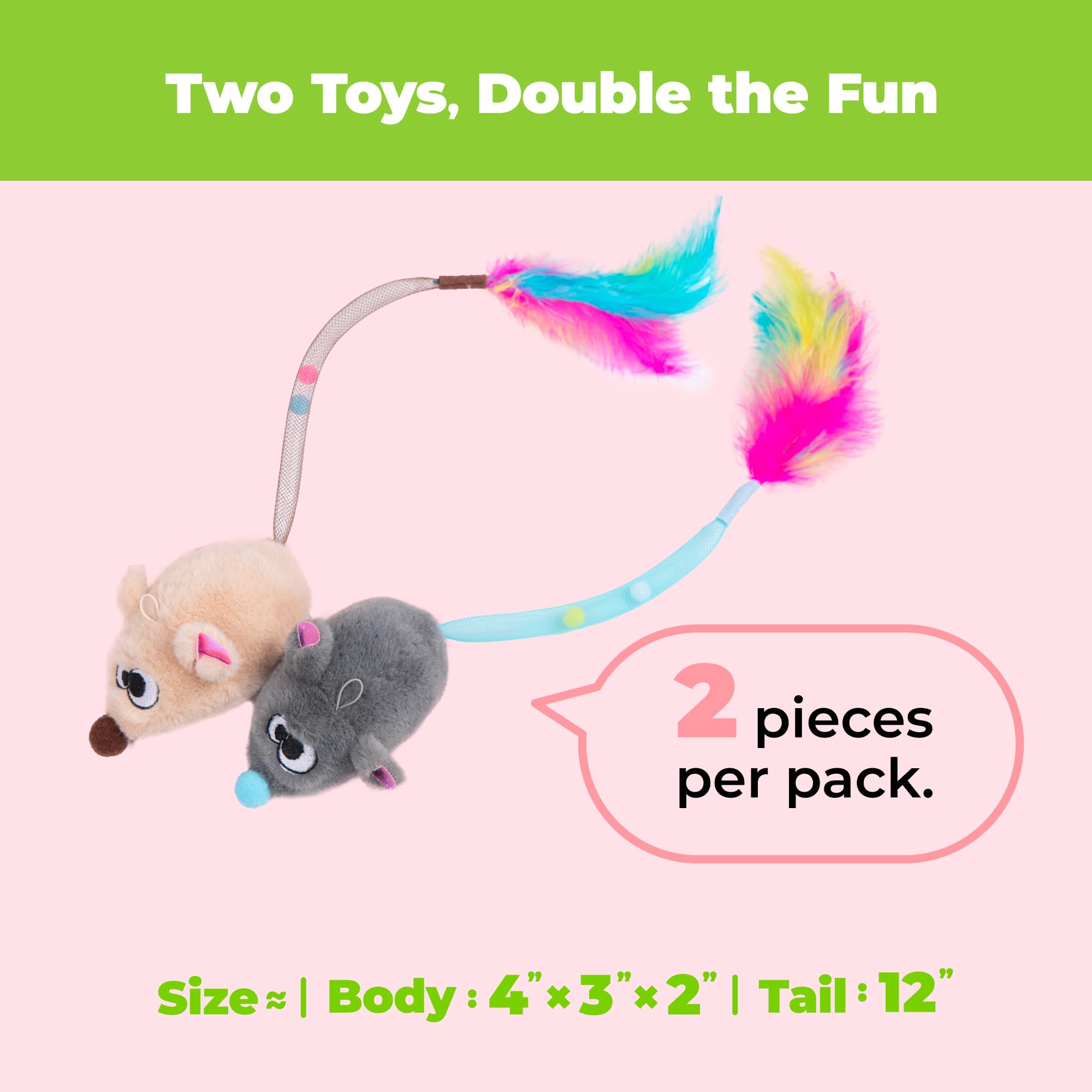 Catify by Best Pet Supplies Interaktives Katzenspielzeug, Plüschspielzeug, bewegungsaktiviertes und quietschendes Spielzeug mit amerikanischer Katzenminze für Katzen und Kätzchen
