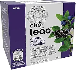 Leão Chá Frutas E Flores - Amora Mirtilo E Baunilha 10 Sachês