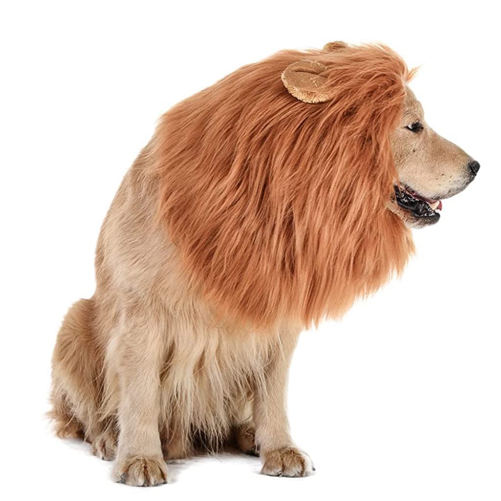 ELEPHANTBOAT® Lion Hair Ear Mane Funny Halloween Headwear for Dogs,Party,Festival (B0BRBP47QP) Amazon Price History, Amazon Price Tracker