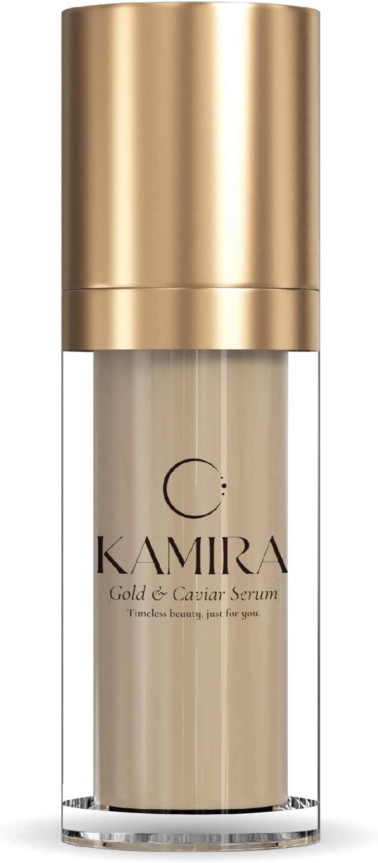 Korean skincare - Kamira 24K Gold & Caviar Anti-Aging Serum with Hyaluronic Acid & Vitamin C, Oil-Free, Reduces Wrinkles & Fine Lines, Minimizes Pores, Hydrating & Firming for All Skin Types, 30ml