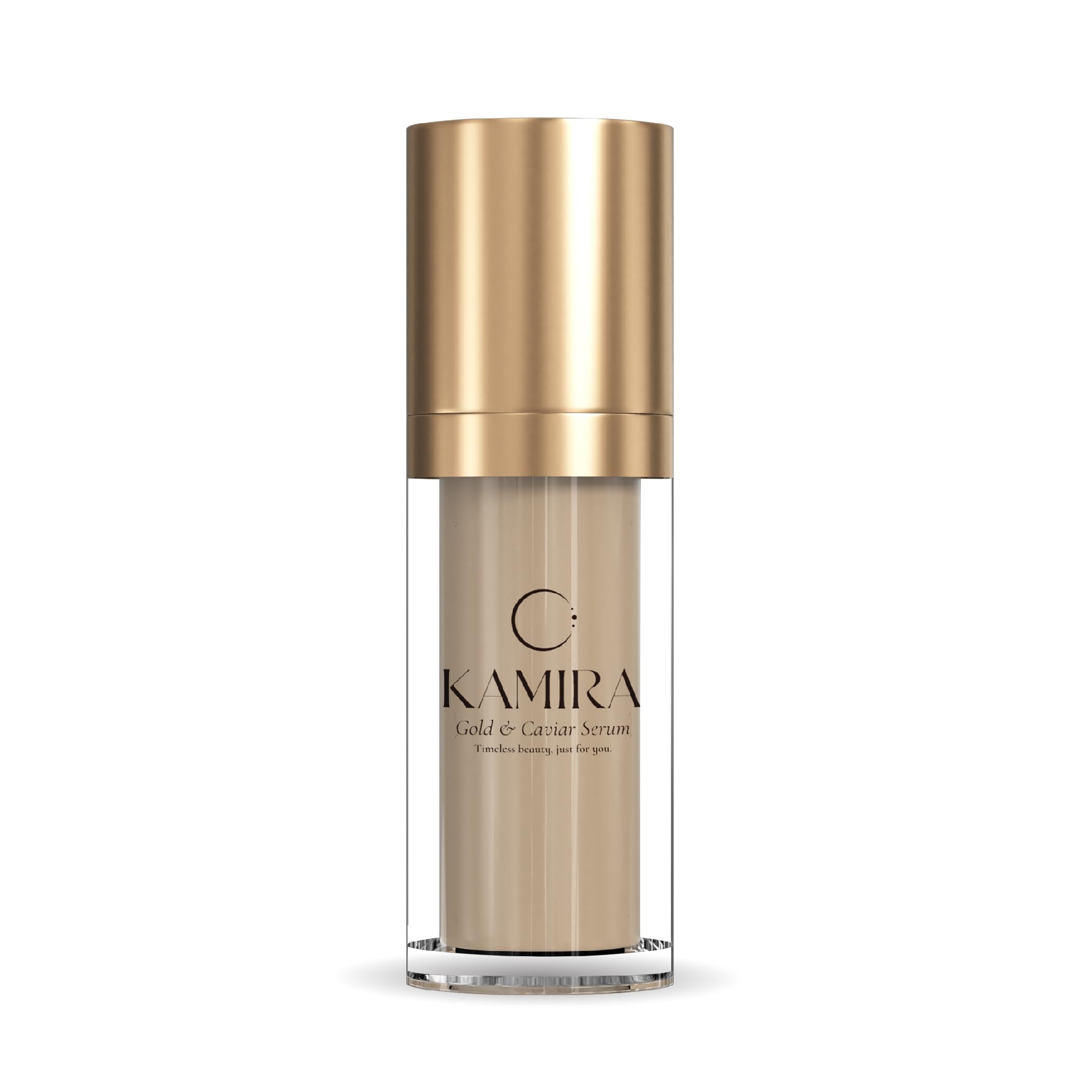 Korean skincare - Kamira 24K Gold & Caviar Anti-Aging Serum with Hyaluronic Acid & Vitamin C, Oil-Free, Reduces Wrinkles & Fine Lines, Minimizes Pores, Hydrating & Firming for All Skin Types, 30ml