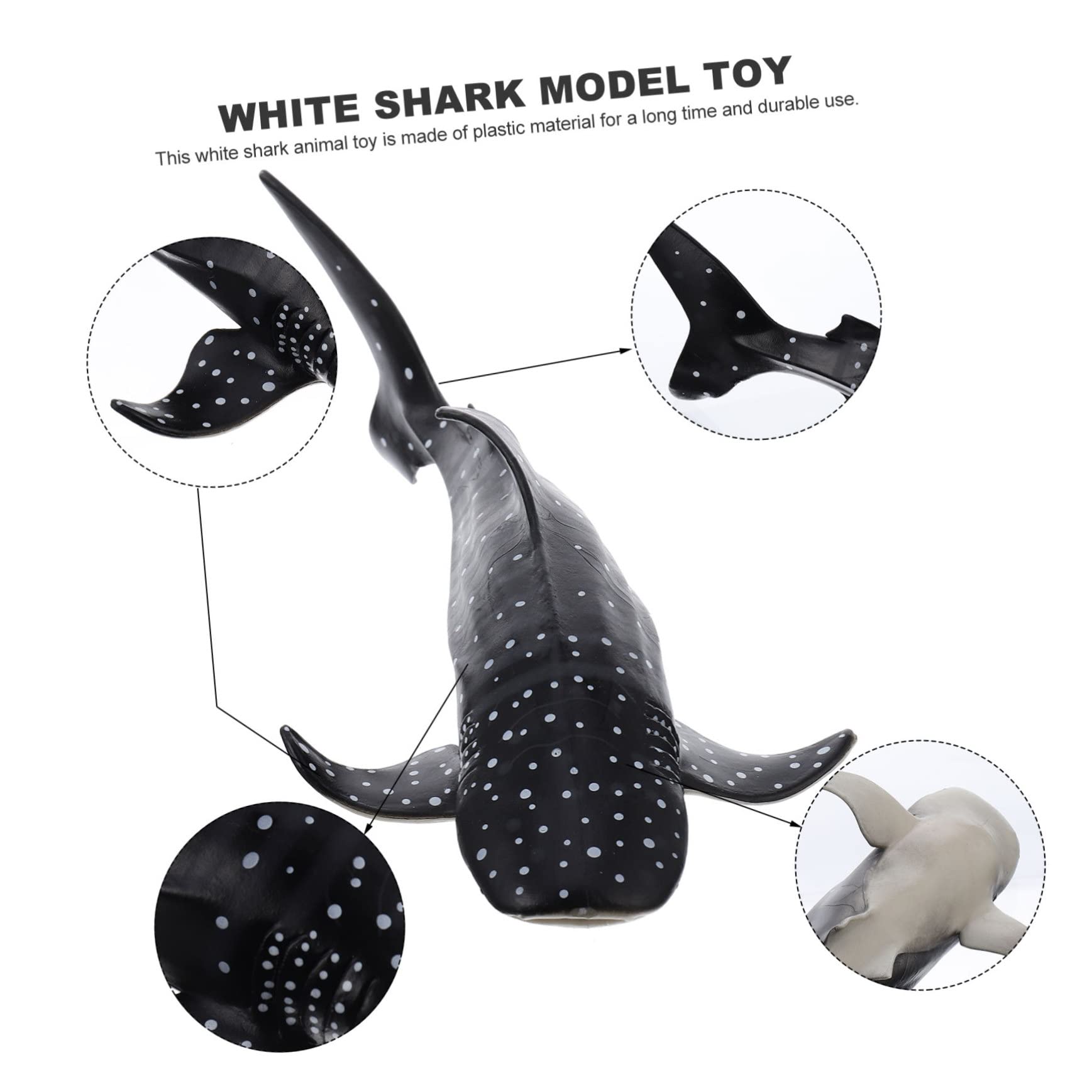 Modelo de Simulación de Tiburón Ballena Negro, Juguete Educativo Infantil