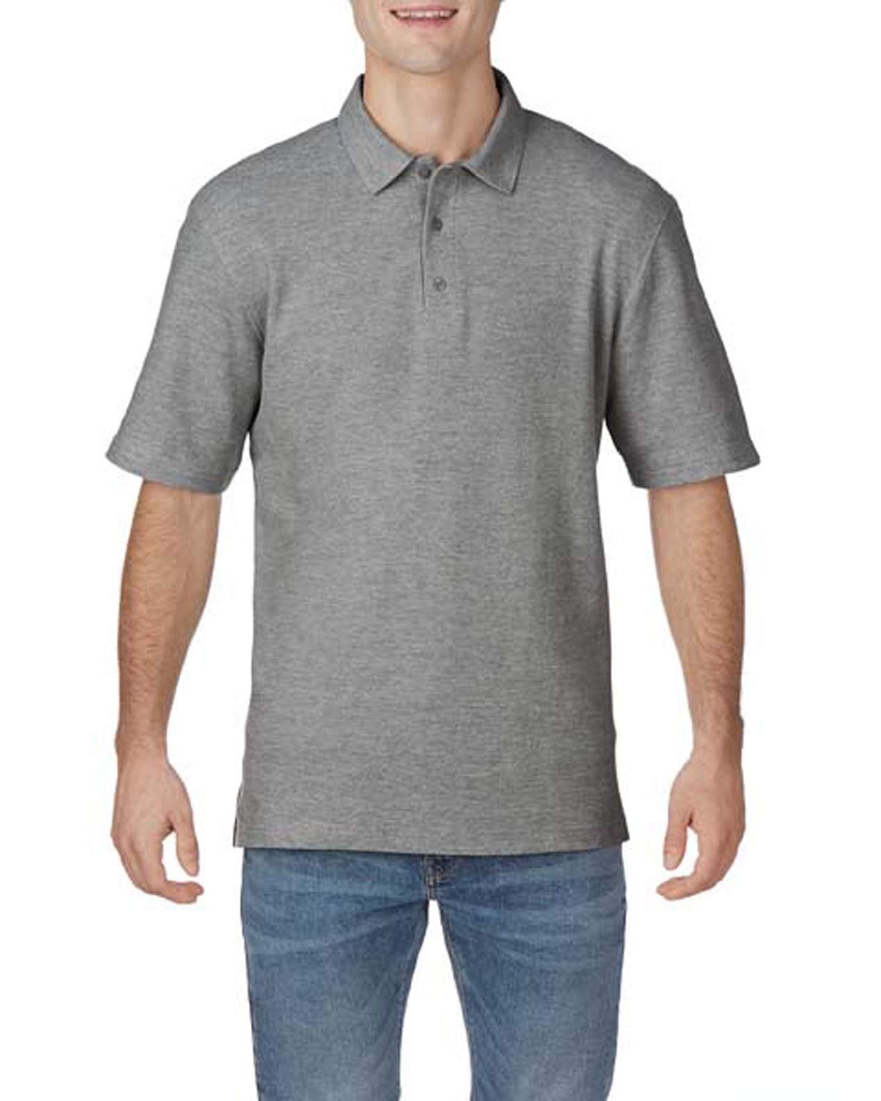 Polo DryBlend CVC Gildan GCP800 coupe ample confortable graphite 4XL - 4