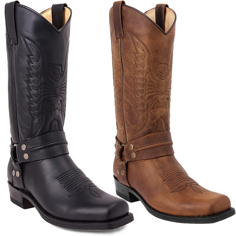 Men's traditional American flag casual British style thick sole wear-resistant thick heel suitable for spring and Fall high boots2