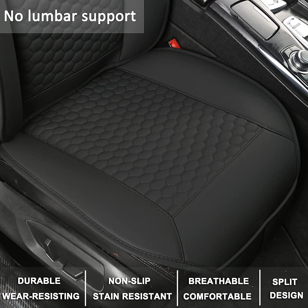 Coprisedili Auto Black Panther In Pelle PU - Antiscivolo, Con Tasca Frontale, Compatibile Con Il 95% Dei Sedili Anteriori