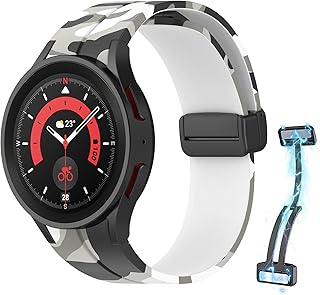 سوار قياسي من دلع موبايلك متوافق مع ساعات سامسونج جالاكسي 6 و5 و4 و3 وجالاكسي 6 كلاسيك و5 برو مصنوع من السيليكون للجنسين مقاس 20 ملم