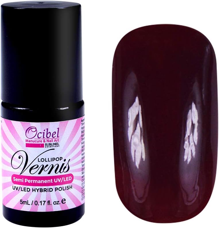 Ocibel – Semi Permanent UV/LED Nail Polish 5ml – bordeaux # 2118, False Nails Manicure and Nail Art
