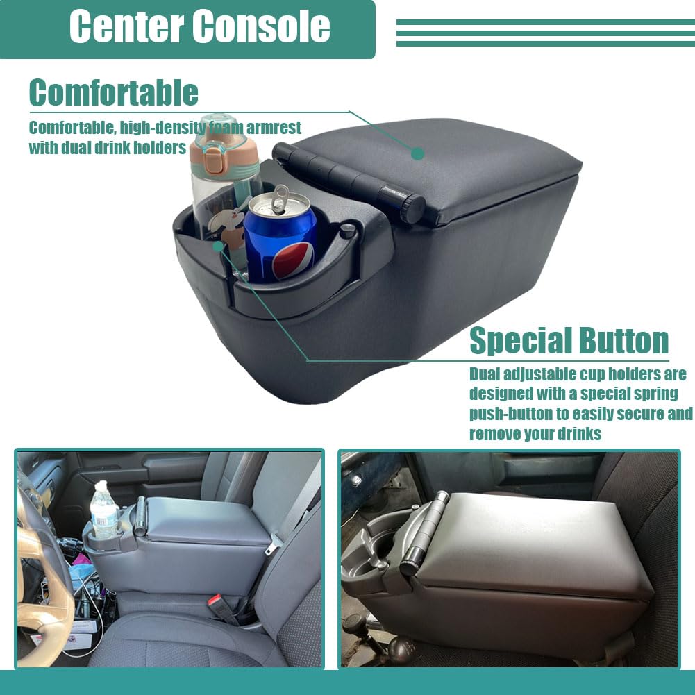 RULLINE White Universal Truck Seat/Bench Organizer , Armrest,Truck Seat - View #13