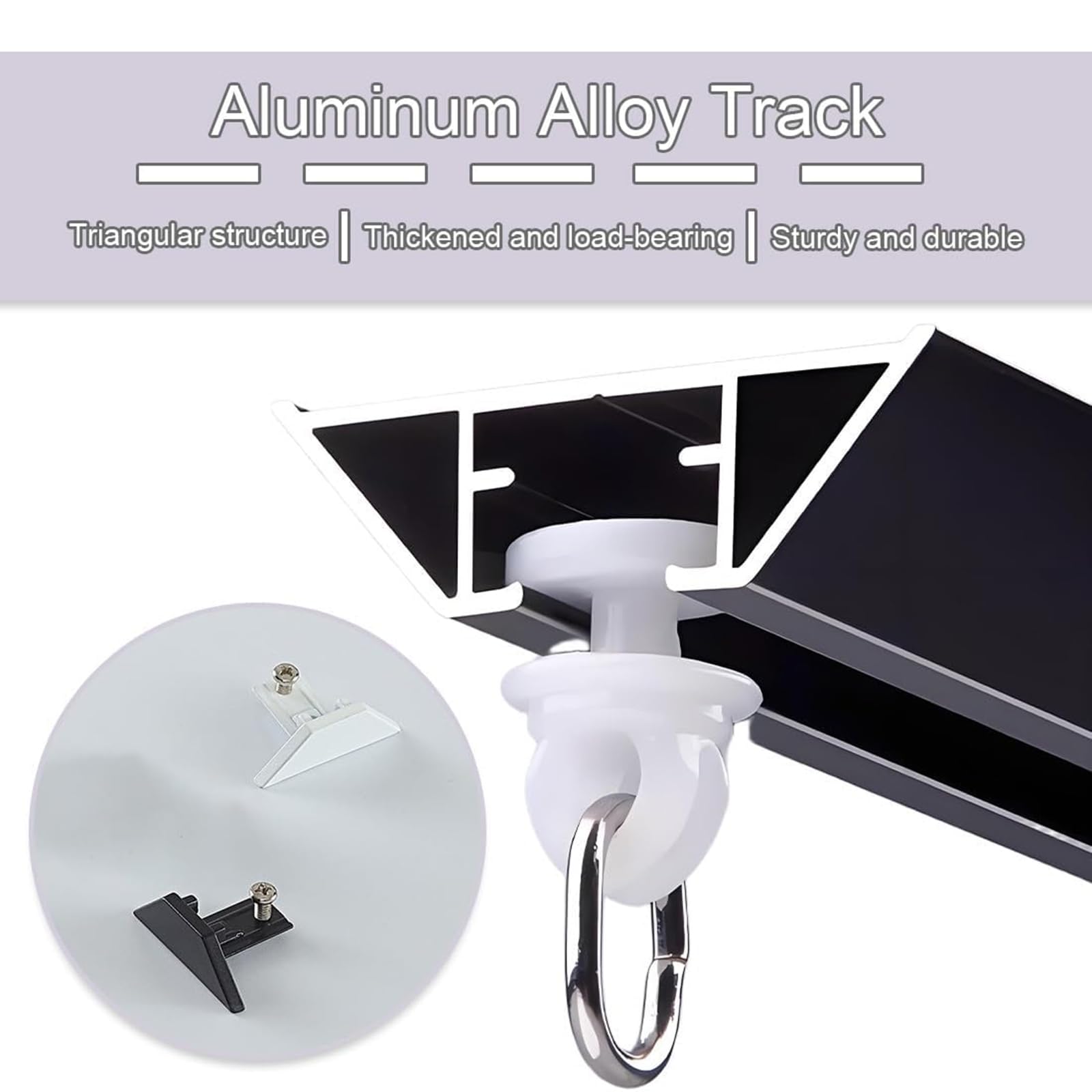 Binario per tenda da soffitto, ultra sottile, a forma di V, per soluzioni discrete e moderne per casa e ufficio