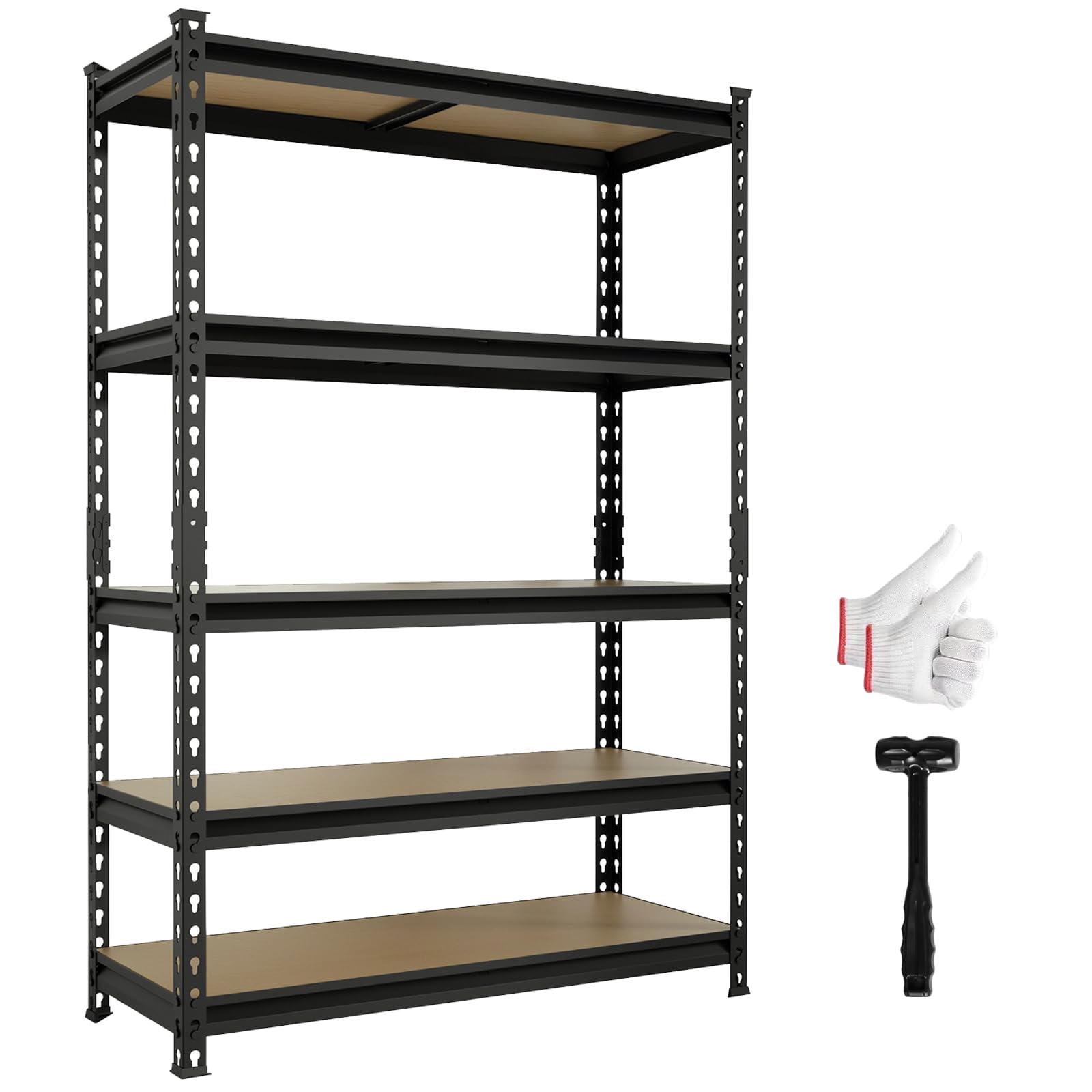 BIG RED 5 Tier Heavy Duty Garage Storage Shelving: Adjustable Metal Utility Shelving Rack for Garage, Basement, Pantry, Closet - 2,000lb Capacity (72