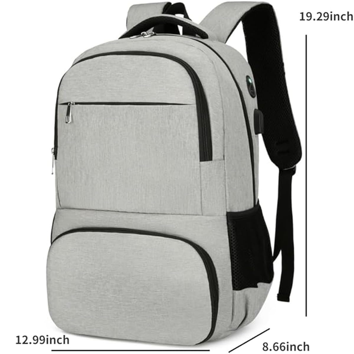 Zaino termico per pranzo da uomo e donna, zaino per il pranzo, zaino per computer portatile con porta di ricarica USB, zaino da viaggio con borsa termica