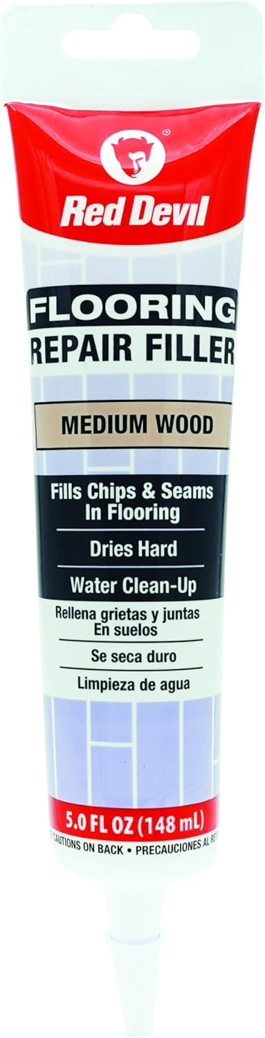 Red Devil 056025 Flooring Repair Filler, 5 oz., Medium Wood, 4 Pack