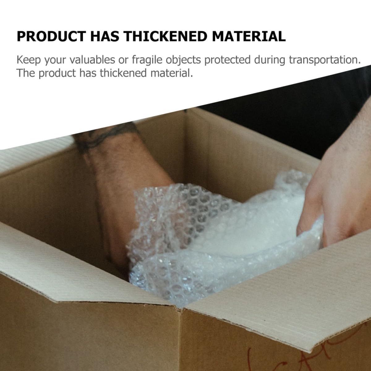 Uonlytech Film à Bulles Transport D'emballage Antichoc, en LDPE Rouleau pour Protection de Verre et Verre et Objets Artisanaux