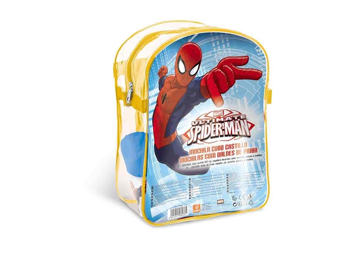 Mondo- Despicable Me/Minions Mochila Playa Spiderman con Cubo, Regadera, Palas Y Moldes, Multicolor (28266)