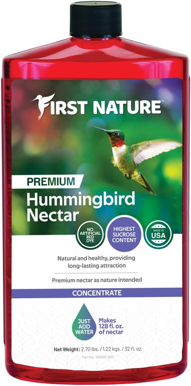First Nature 3054 Red Hummingbird Nectar, 32-ounce Concentrate