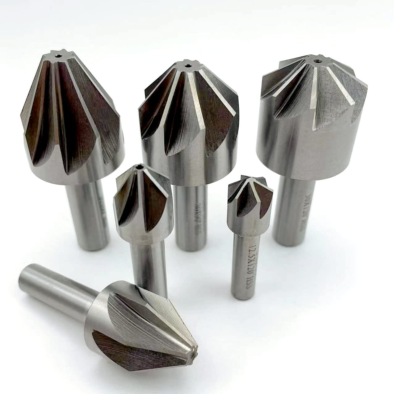 Broca avellanadora de acero de alta velocidad de 60/90/120 grados, fresa de biselado, fresa de biselado, fresa de biselado de 6/8 flautas, fresa de biselado for desbarbado.(50mm(120 degrees))