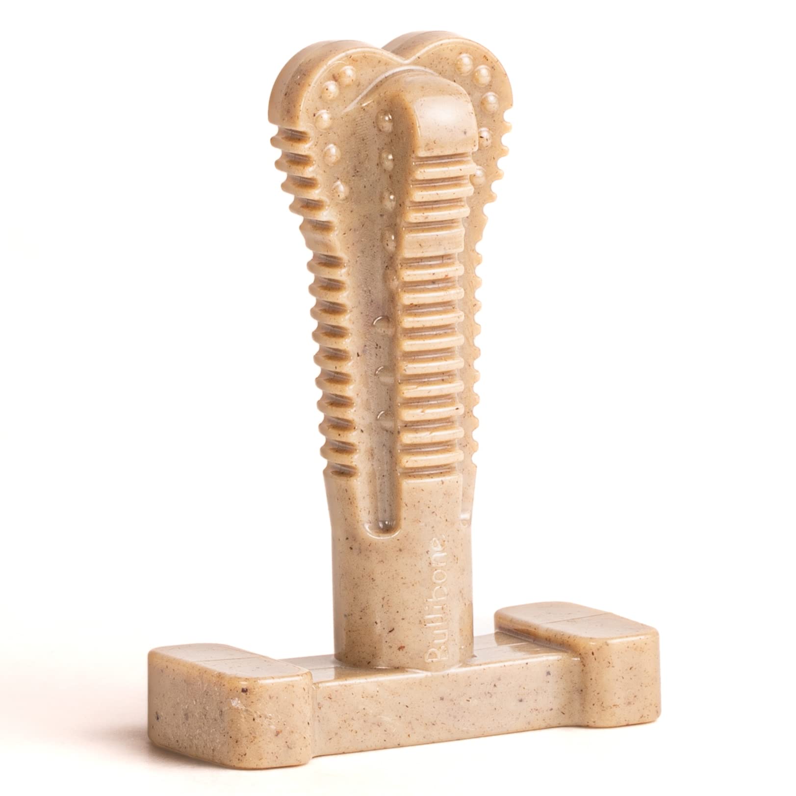 Bullibone SuperBrush - Cepillo de dientes de perro para limpieza de dientes de perro, juguete masticable de nailon de larga duración para el cuidado bucal y la salud dental