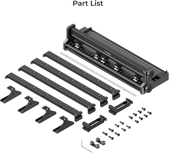 xTool S1 Automatic Conveyor Feeder, Automatic Conveying, Extra Large Processing Area, Support Hard Material Length to 39inch, Black