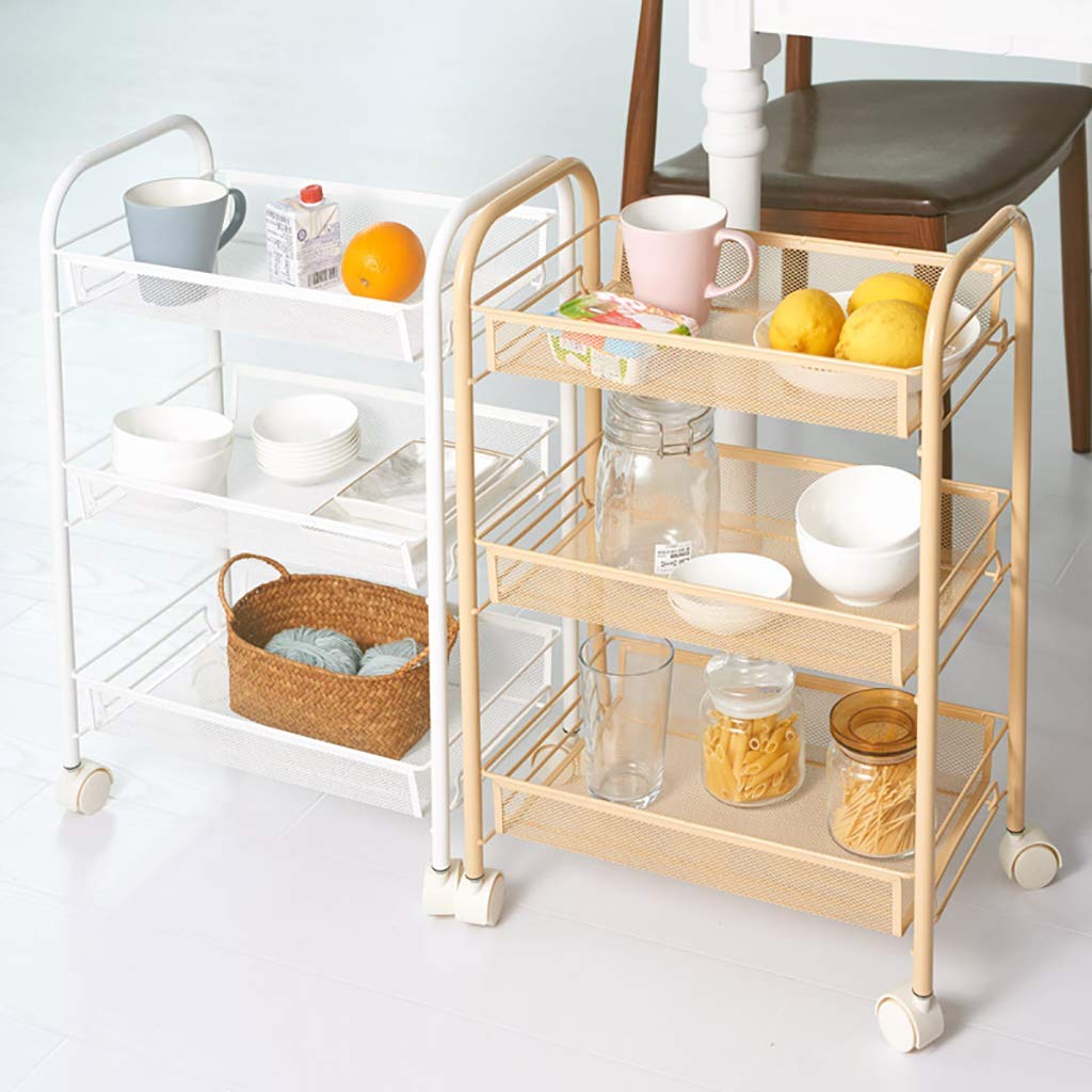 Carrelli, Carrello Multifunzione, Veicoli Portatili per il Riciclaio, Carrello Di Servizio a 3 Livelli Carrello Di Servizio per la Ristorazione con Isola Della Cucina, Organizzazione Di Utilità