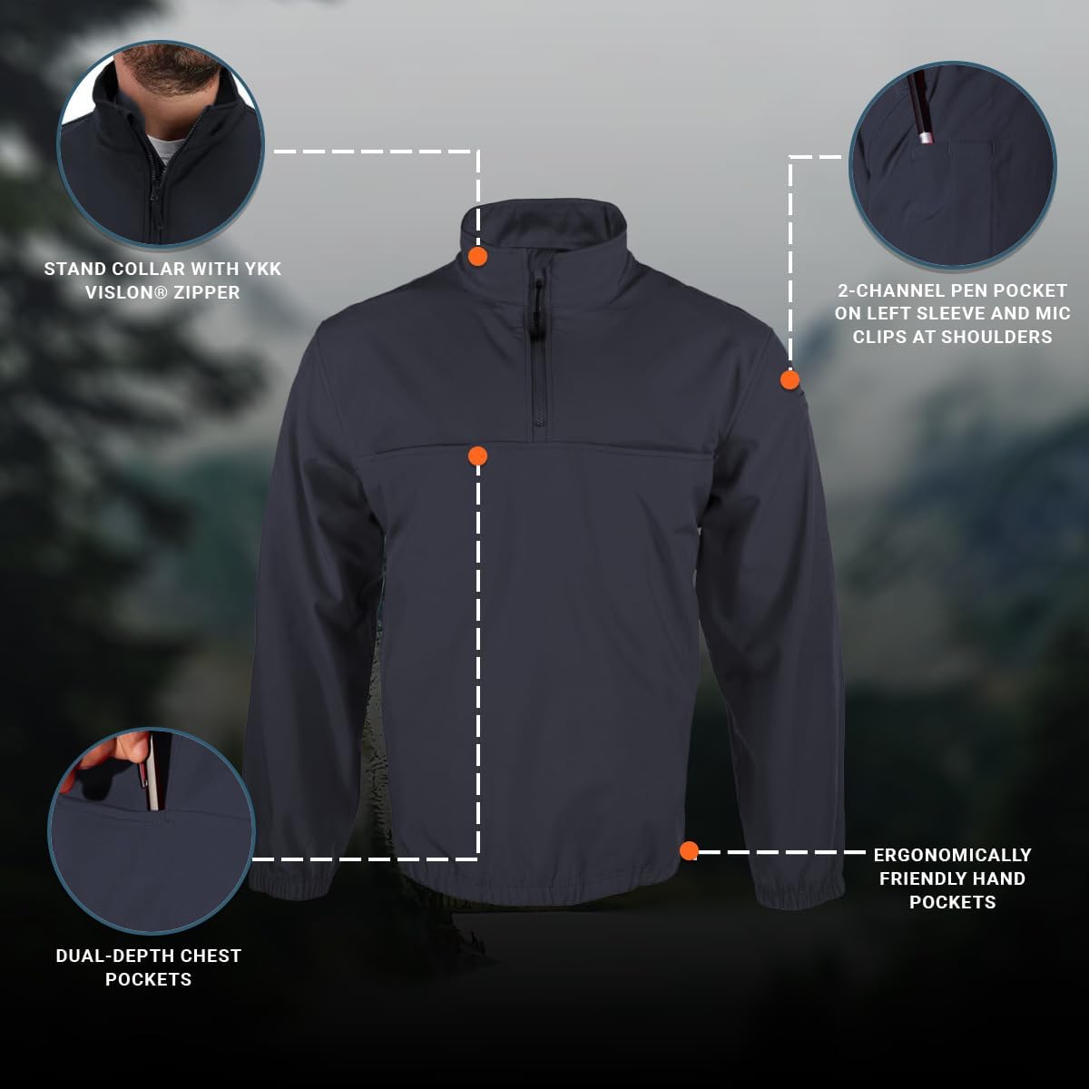 Propper Unisex-Adult F5439 1/4 Zip Soft Shell Job Shirt - Image 5