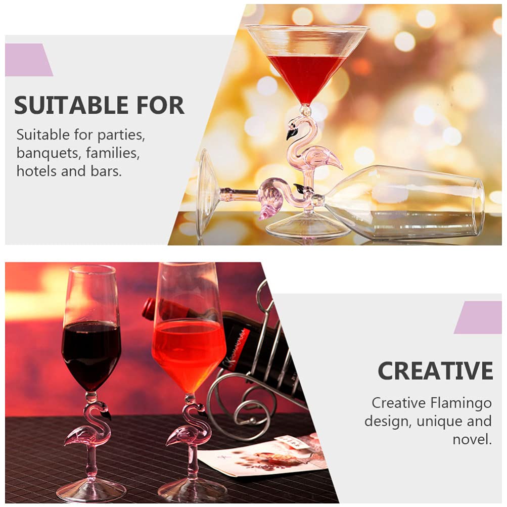 Verre à Vin Flamant Pour Mariée – Joli Verre à Cocktail Rose – Décoration Table