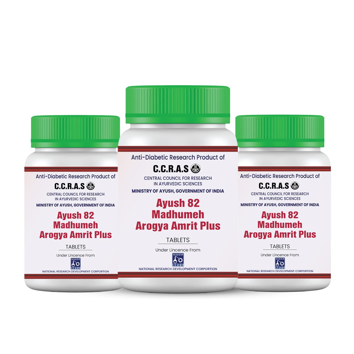 Ayush 82 Madhumeh Plus |Ayurvedic Medicine for Sugar, Diabetes | Controls Blood Sugar Level | Approved by Ministry of AYUSH | Made of Pure Herbs | 3 Month Pack (540 Tablets)