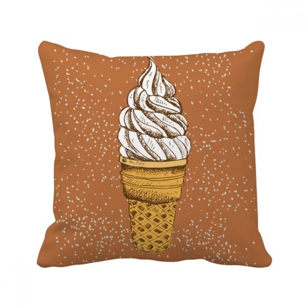Coussin Crème au Chocolat 40x40 cm - Housse et Insert pour Canapé de Salon