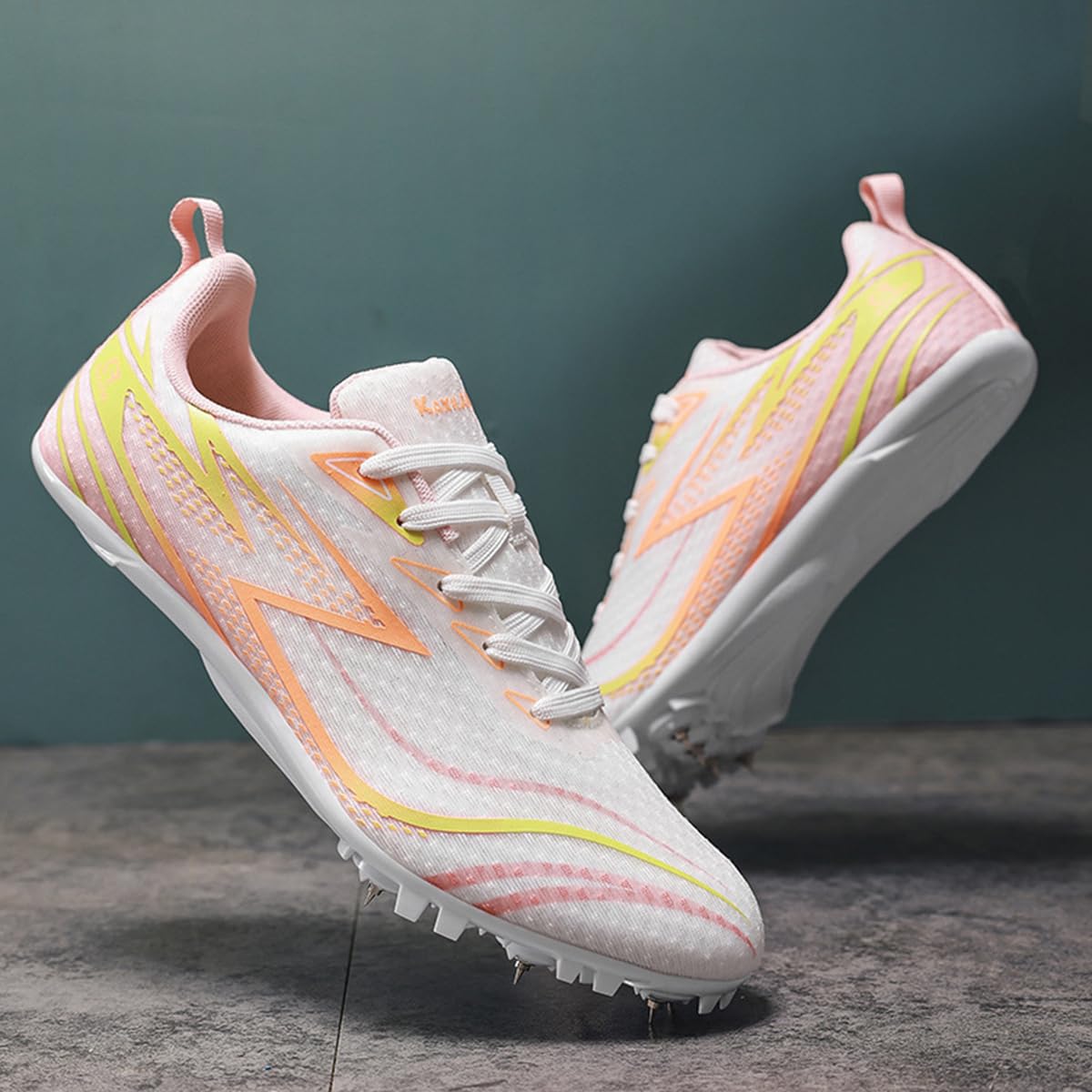 Chaussures d'athlétisme 8 Pointes pour Hommes Femmes Chaussures Course De Sprint Saut pour Sprint et mi-Distance