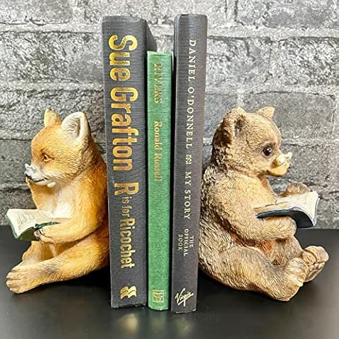 Fox and Bear Decorative Bookends by Darthome Cover