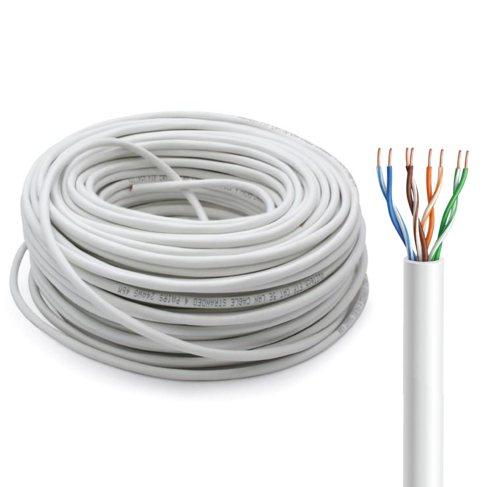 Kabel FTP Cat.6 LAN, 4 pary, miedziane przewodniki CCA, Gigabit 1000 Mb/s, dostępny w odległości 50/100/305 metrów (100,0, meters)