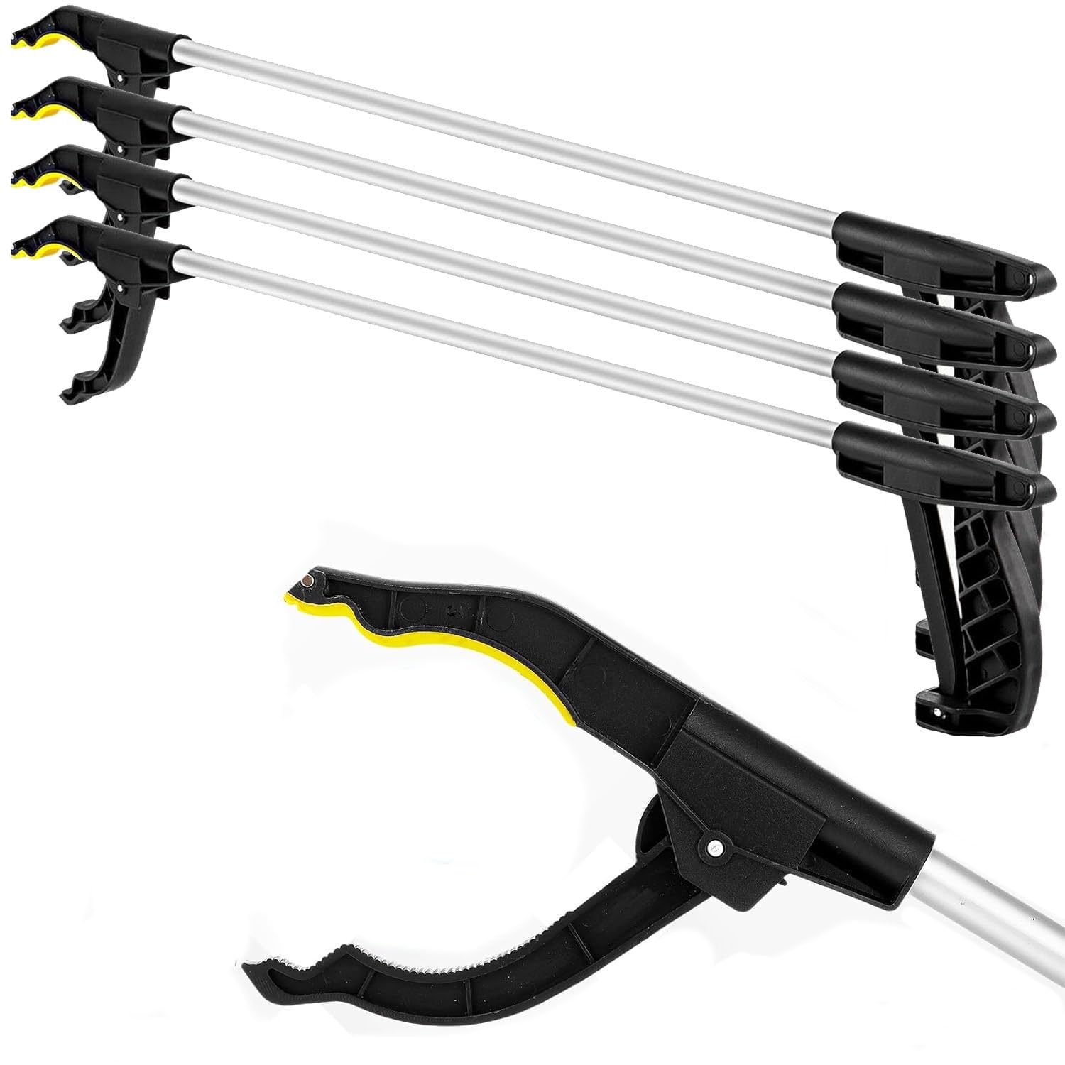 Taylor & Brown Litter Picker Long Reach Handle 30 Inch (76cm) Garden Tool, Magnetic Pick Up Durable & Sturdy for Picking Rubbish, Weeds, Leaves, Gardening, Elderly & Disabled Multi-use Tool (4 Pack)