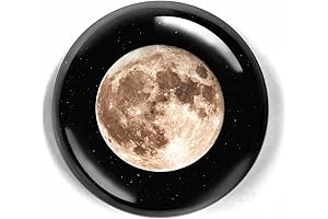 LWAY Paperweight 80mm(3.1 inch) Crystal Moon Dome Paperweight