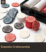 Vista 4 de SLOWPLAY Nash - Fichas de póquer de cerámica a granel, fichas de póquer de cerámica de grado casino de 0.35 oz para Texas Hold'em, fichas 50