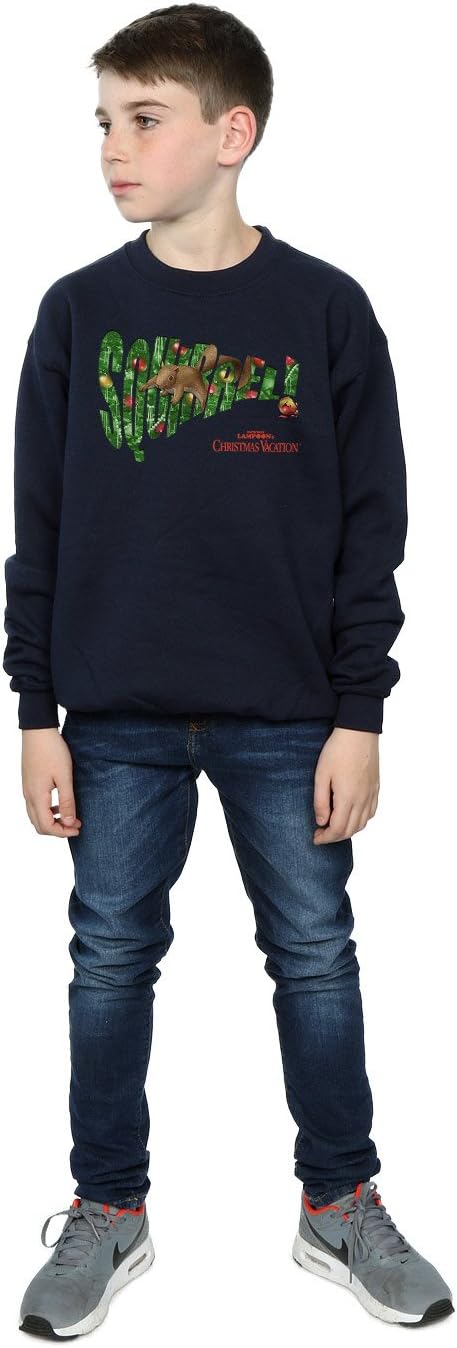 National Lampoon's Christmas Vacation Boys Squirrel Tree Sweatshirt 5-6 Years Navy Blue
