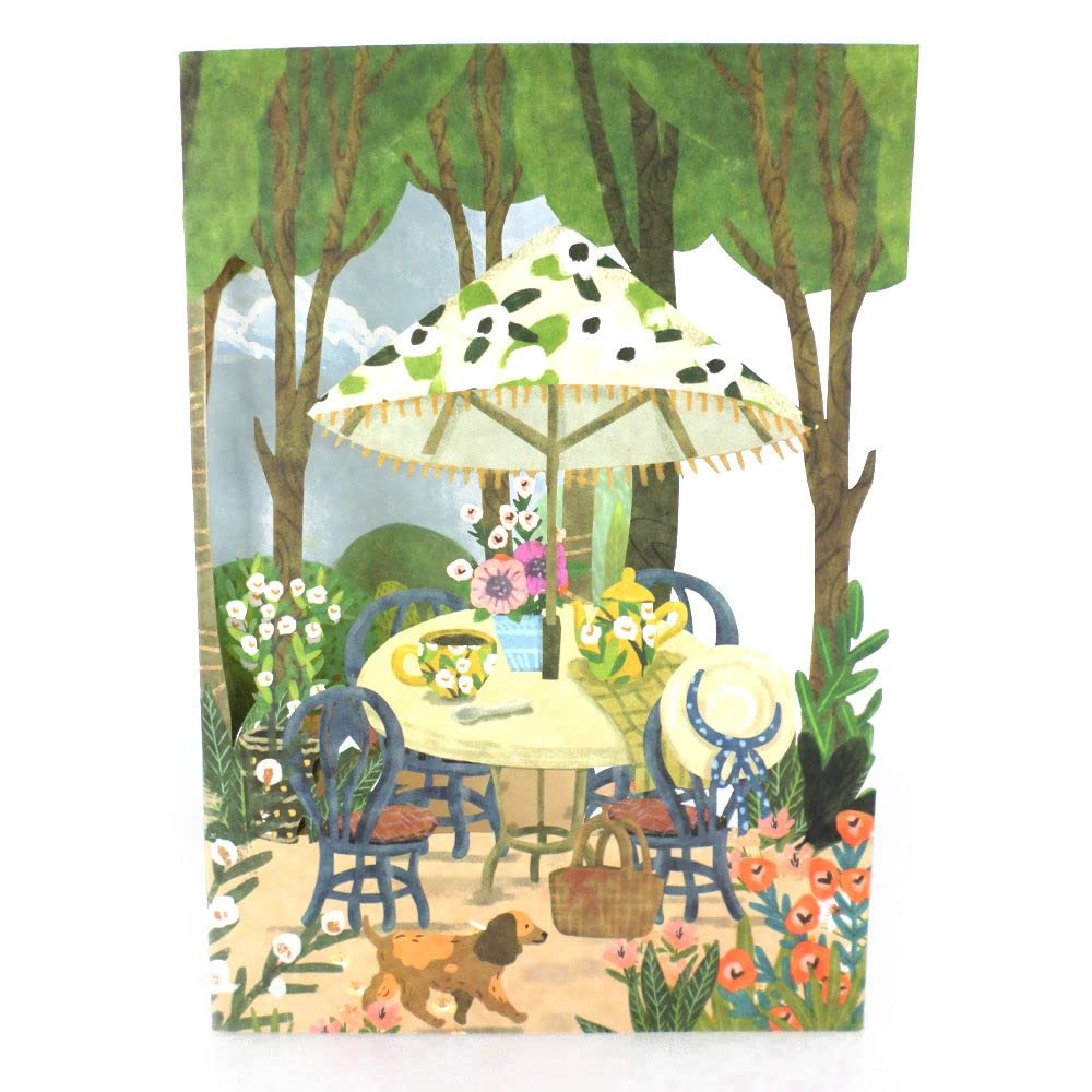 Paper Cut Art Cocker Tea Party Laser Cut Any Occasion Greeting Card By Alljoy Cards AL092, 12.5cm x 17.5cm - Image 2