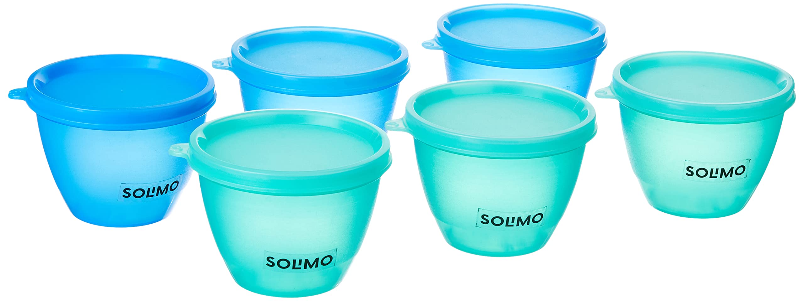 Amazon Brand - Solimo Set of 6 Plastic Kitchen Storage Containers | 400 ml | Multicolor