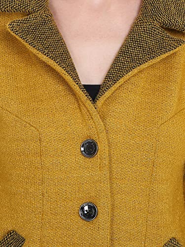 Image of Matelco Womens Woollen Collared Coat Cardigan