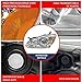ADCARLIGHTS Compatible with 2003 2004 2005 2006 2007 2008 Toyota Corolla Headlight Assembly Chrome Housing Amber Reflector Driver and Passenger Side（W/O Bulbs）