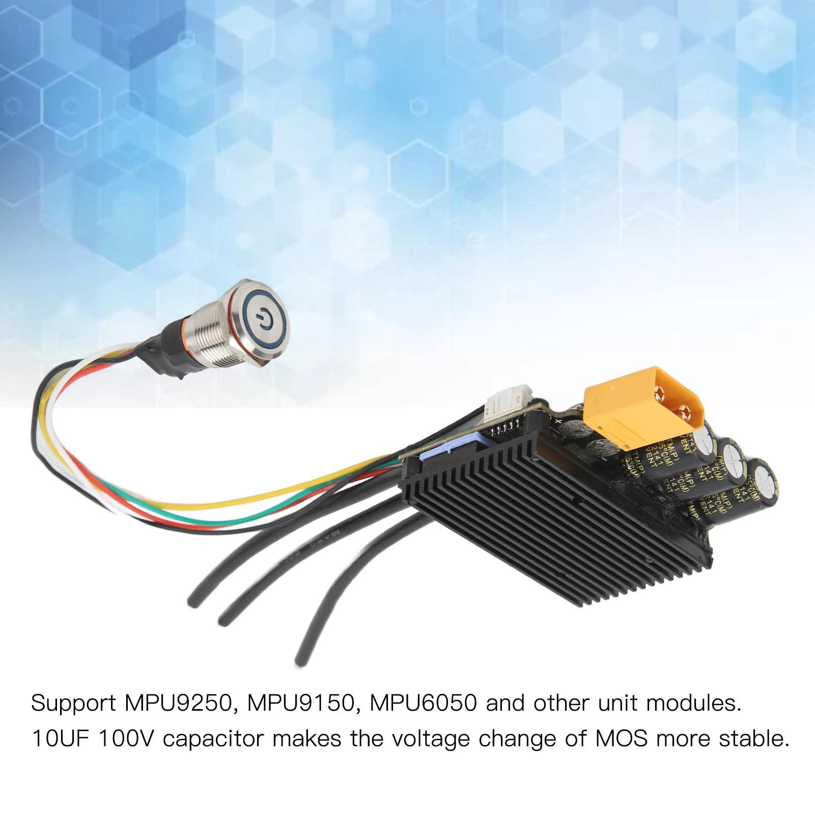 utensili elettrici Accessorio elettronico del regolatore di velocità, interruttore di controllo del motore elettrico Funzione dell'interruttore scintilla Installazione facile Ampia compatibilità 4?60V