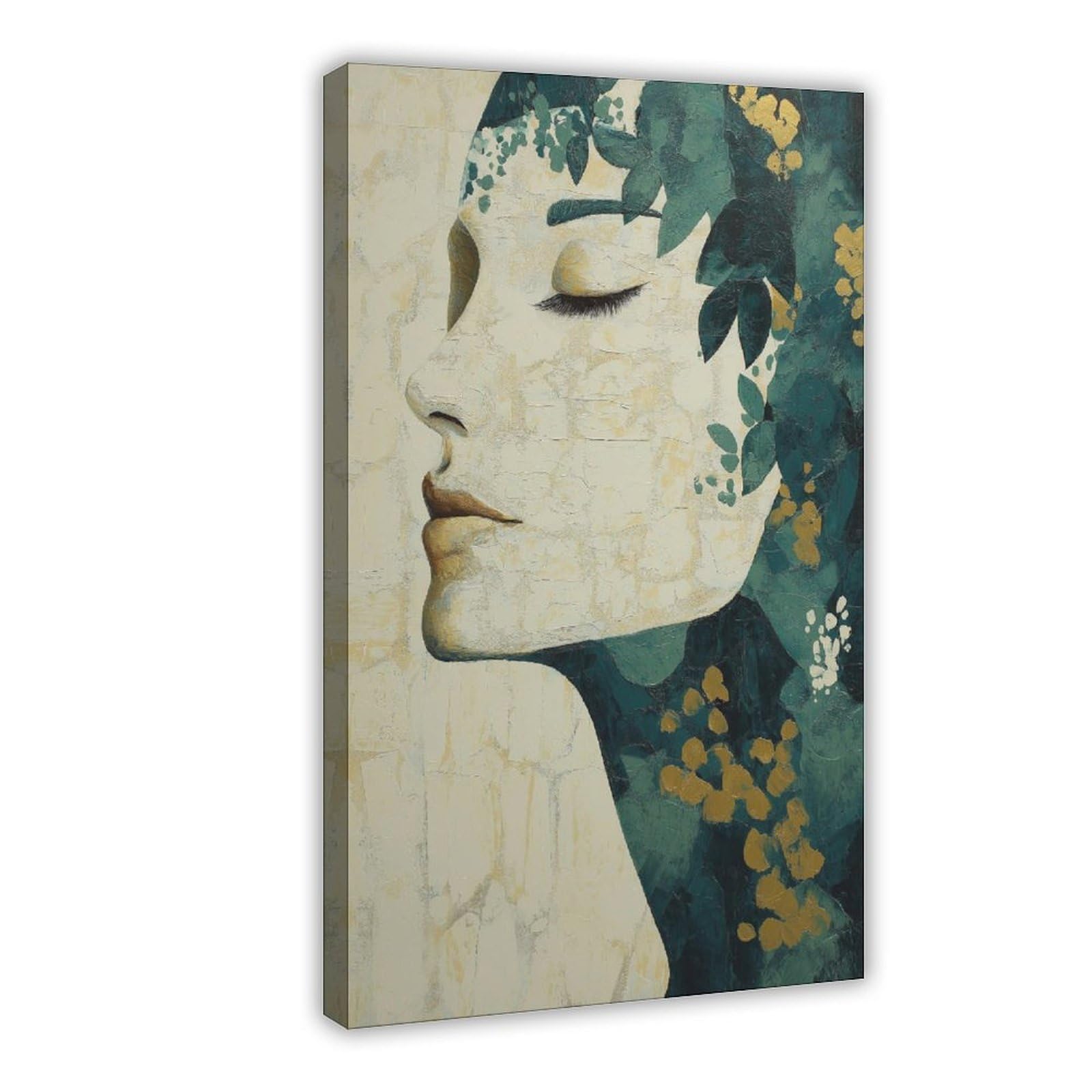 MRYCQ Abstract Floral Woman Poster Canvas Poster for Bedroom Decor Gift