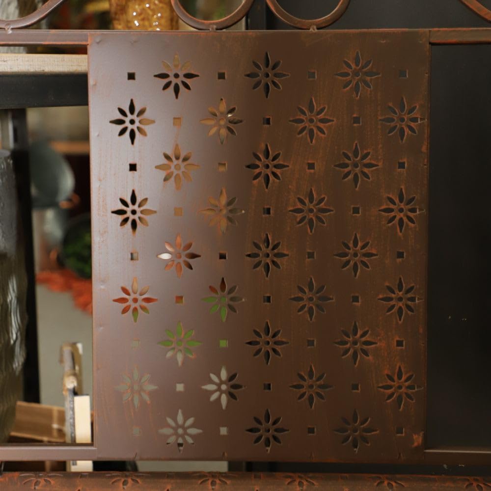 Krzesło ogrodowe metalowe brązowe dł. 61 x szer. 55 x wys. 96 cm