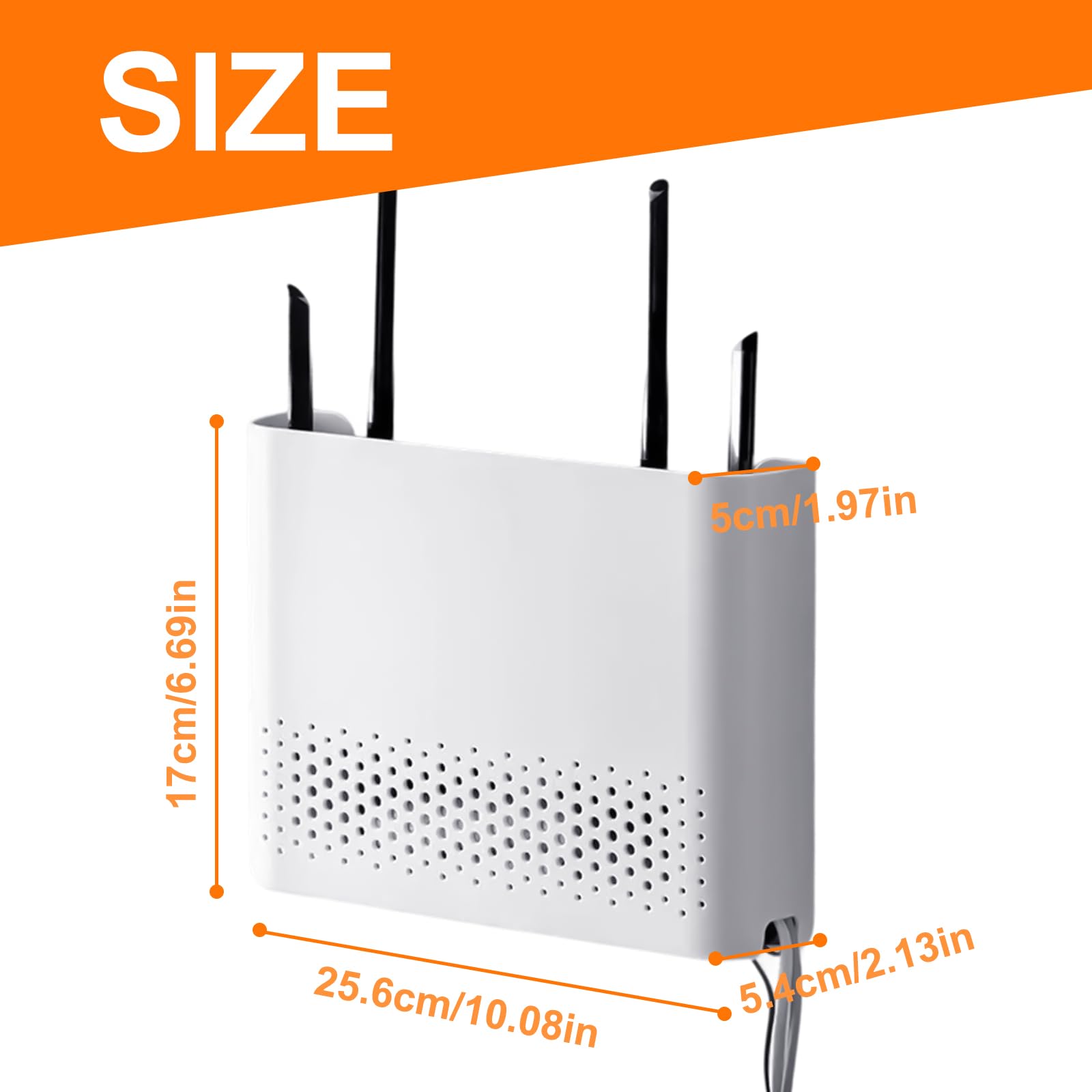 CEWROM Router Box, ukryty router, montowany na ścianie, dekoracja ścienna, organizator kabelów, stojak WiFi