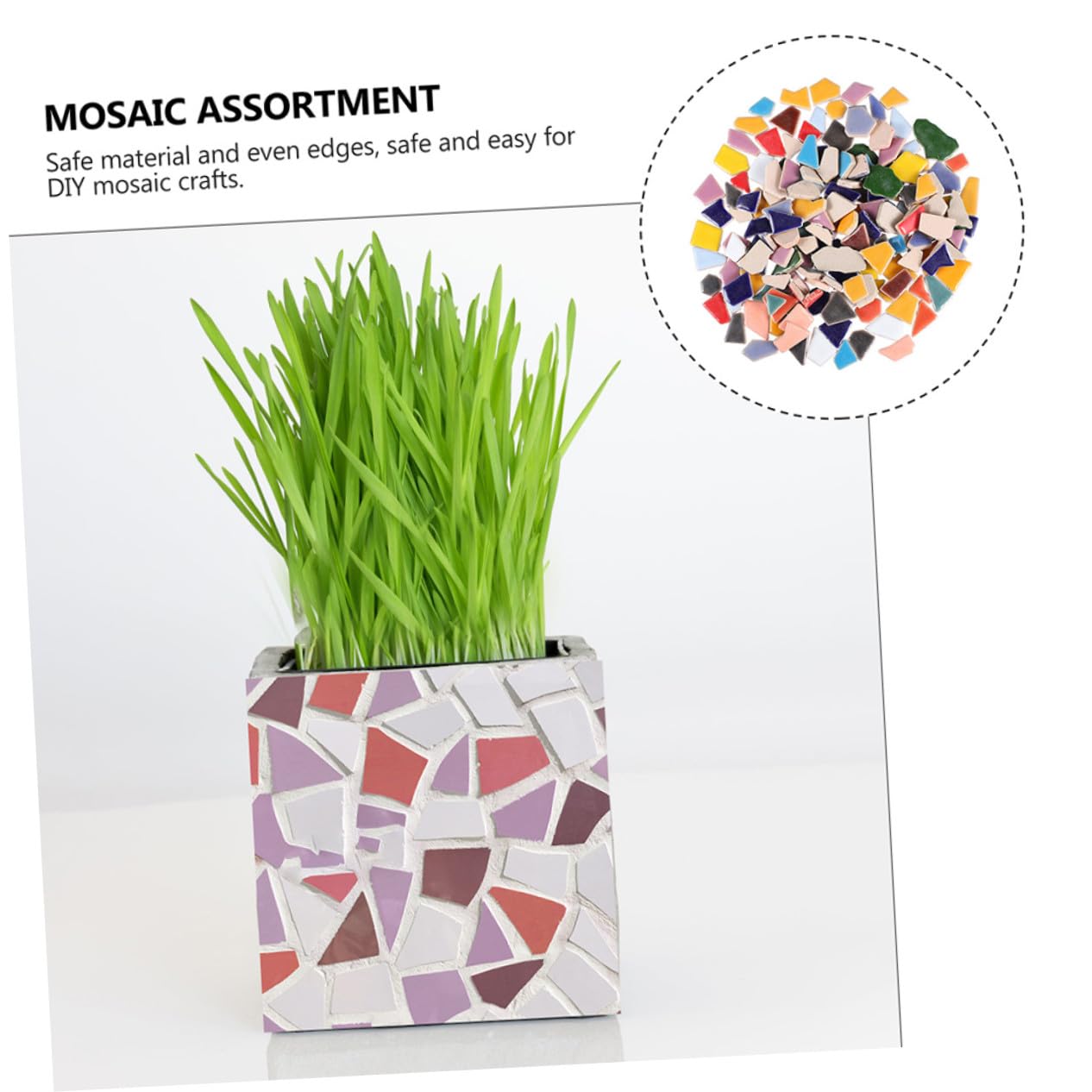 Alipis 1sacchetto Tessere Mosaico in Pietra Irregolare Pezzi Di Mosaico Fai Da Te in Ceramica Accessori Per Artigianato Artistico Colori Vivaci Design Naturale e Moderno