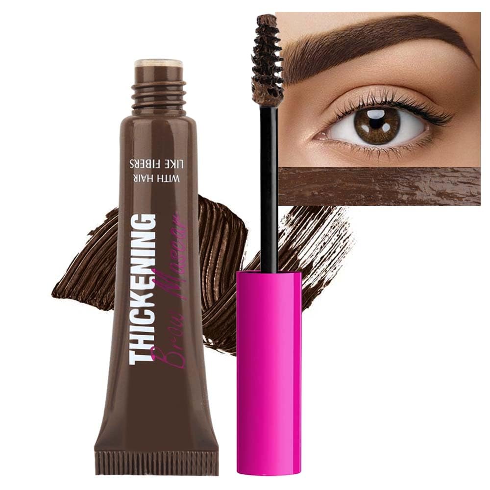 Tinted Thickening Brow Mascara,Brow Fast Sculpt,Waterproof, Transfer-proof, Brush to Fill in Eyebrows and Cover Gray Hairs – Cruelty Free – Light Medium Brown (1pc 07 Espresso)