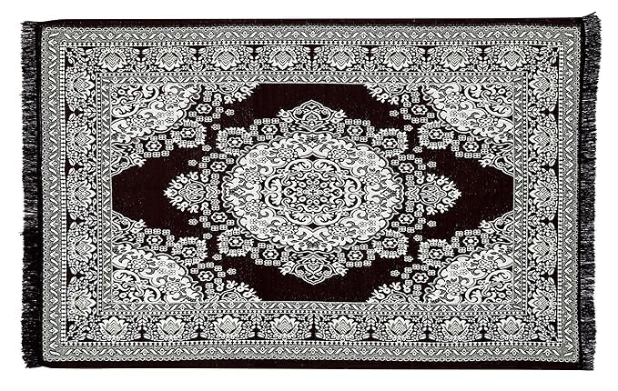 Image of Braids Velvet Touch Chennile Multipurpose Carpet, Rug, Dhurries Brown 4.5 x 7