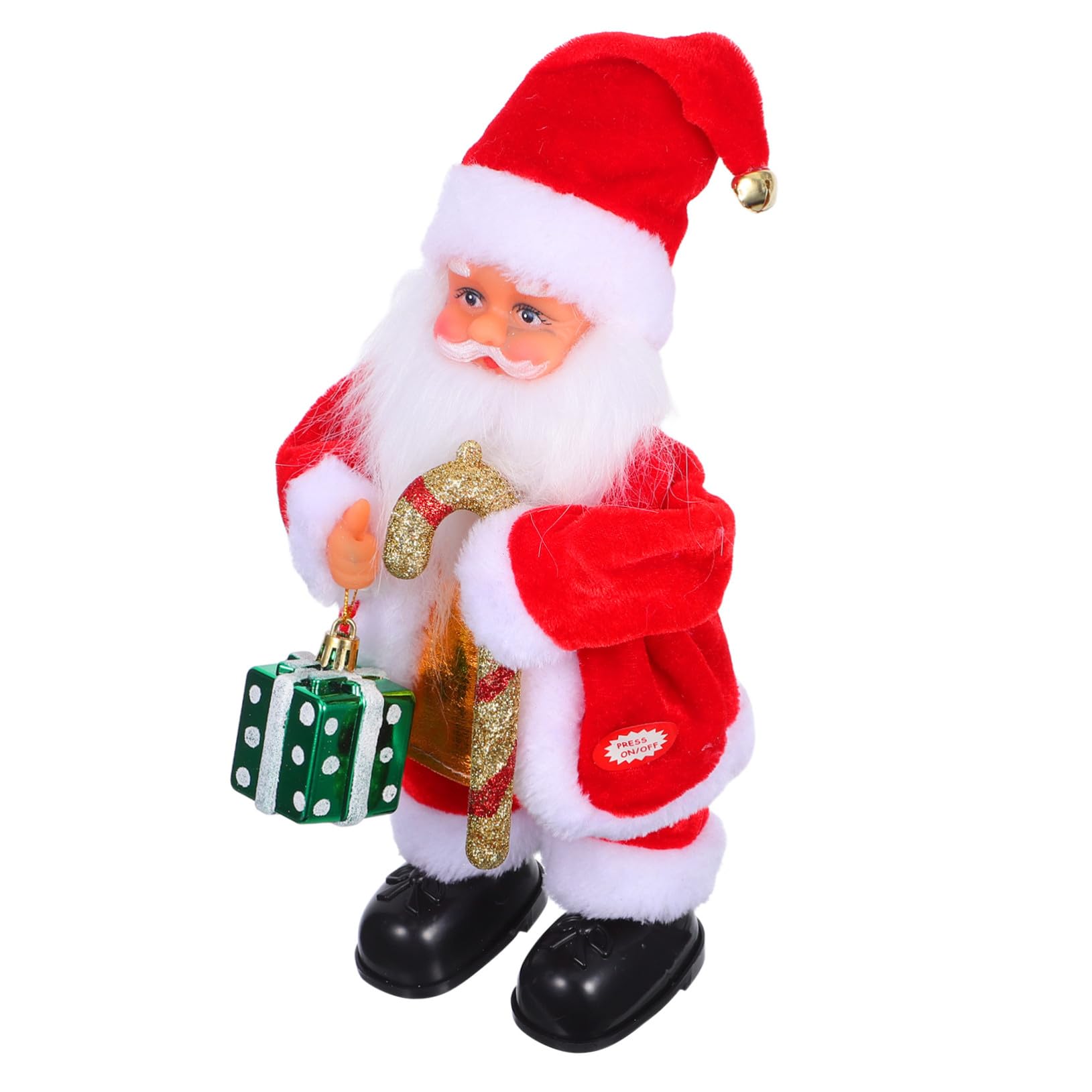BESTonZON Juguete de Papá Noel Eléctrico Muñeco de Papá Noel con Música y Articulaciones Móviles para Decoración Navideña del Hogar Jugar