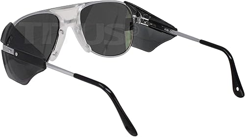 Miniatura 6 de TITUS G77 - Gafas de seguridad con montura de metal premium Aviator Z87+, Z87.1, protección lateral, para disparos de motocicleta, DOT ANSI CE